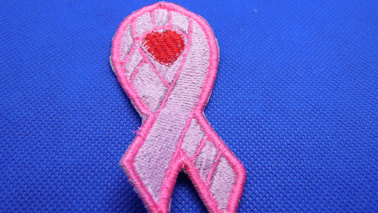 Iron on  Patch Pink Ribbon