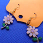 Pink Flower Earrings