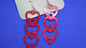 Triple Heart Earrings