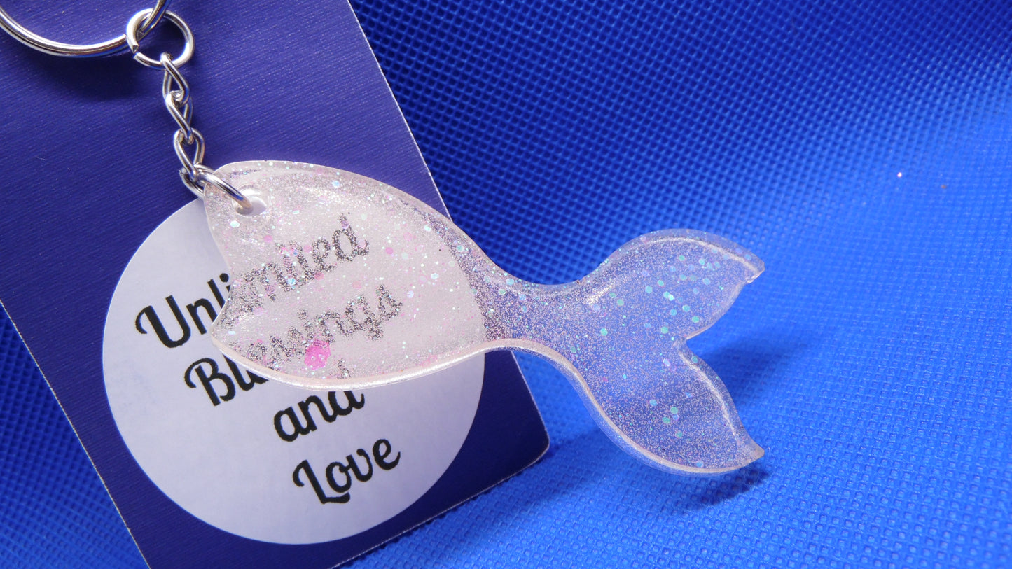 Resin Key Ring Mermaid Tail