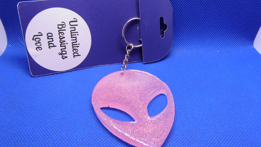 Resin Key Ring Alien
