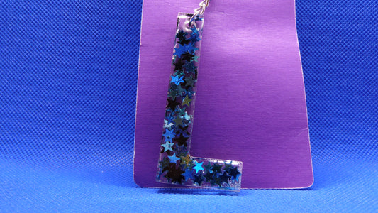 Resin Key Ring Letter "L"