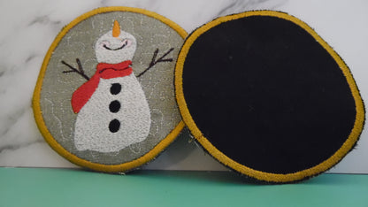 Cute Snowman Coasters (Gold)