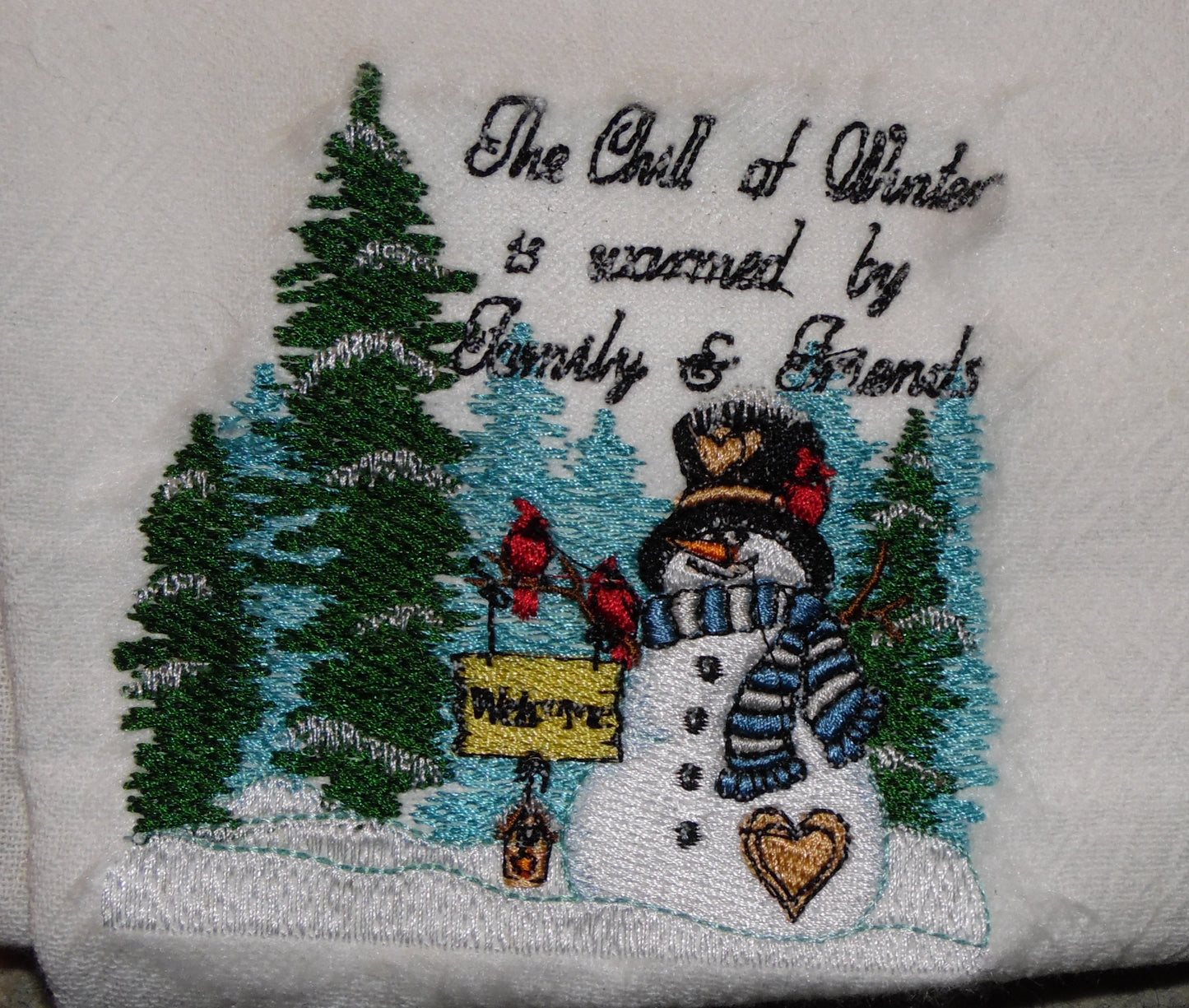 Winter Scene Tea Towel
