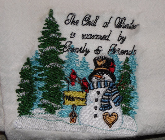 Winter Scene Tea Towel