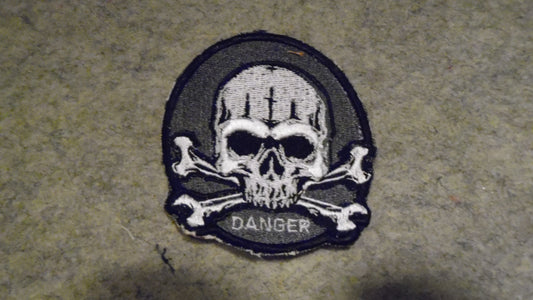 Iron on Danger Skull Patch