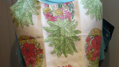 Floral Pineapple  Reusable Grocery Bag