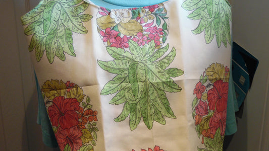 Floral Pineapple  Reusable Grocery Bag