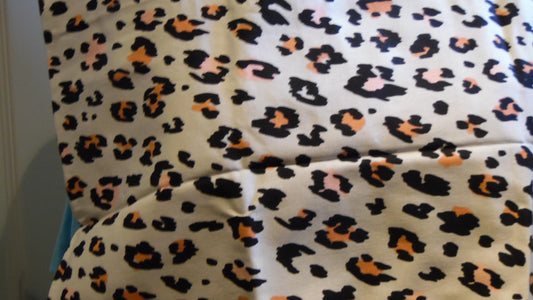Peach Leopard Reusable Grocery Bag 20 x 14 x 4