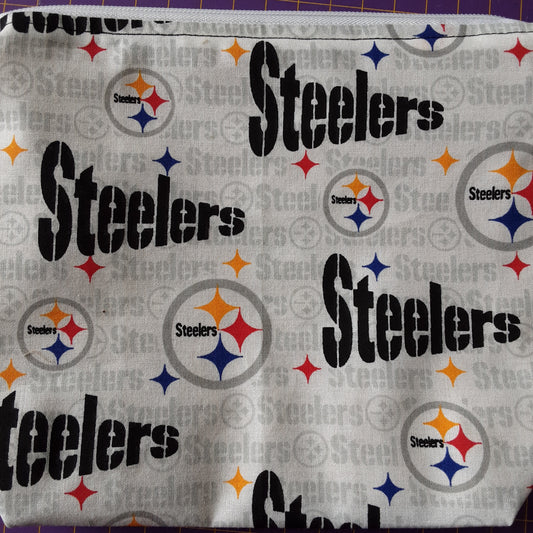 Steelers Flat Bottom Zipper Bag