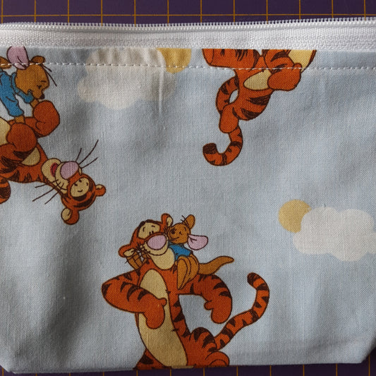 Tigger and Roo Flat Bottom Zipper Bag