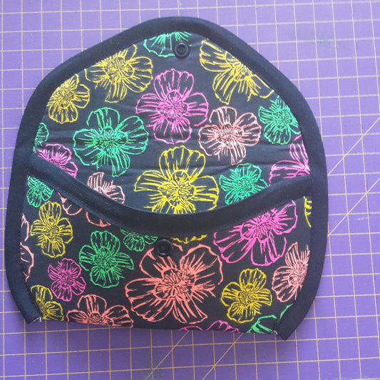 Eye Glass Case Neon Flower